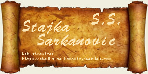 Stajka Šarkanović vizit kartica